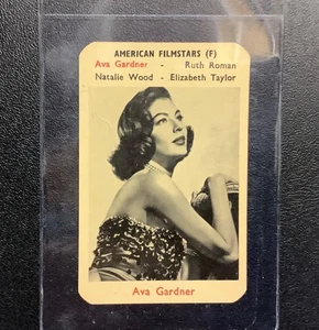 MAPLE LEAF GUM FILM STAR AVA GARDNER 1953 CARD - Picture 1 of 2