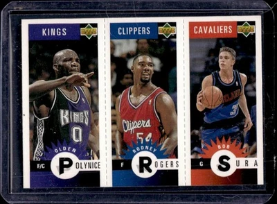 1996-97 Collector's Choice Olden Polynice Rodney Rogers Bob Sura M160/M126/M112 - Image 1 of 2