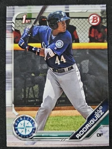 Tarjeta de novato Julio Rodríguez Seattle Mariners 2019 Bowman Baseball M's 1st RC! A3 - Imagen 1 de 2