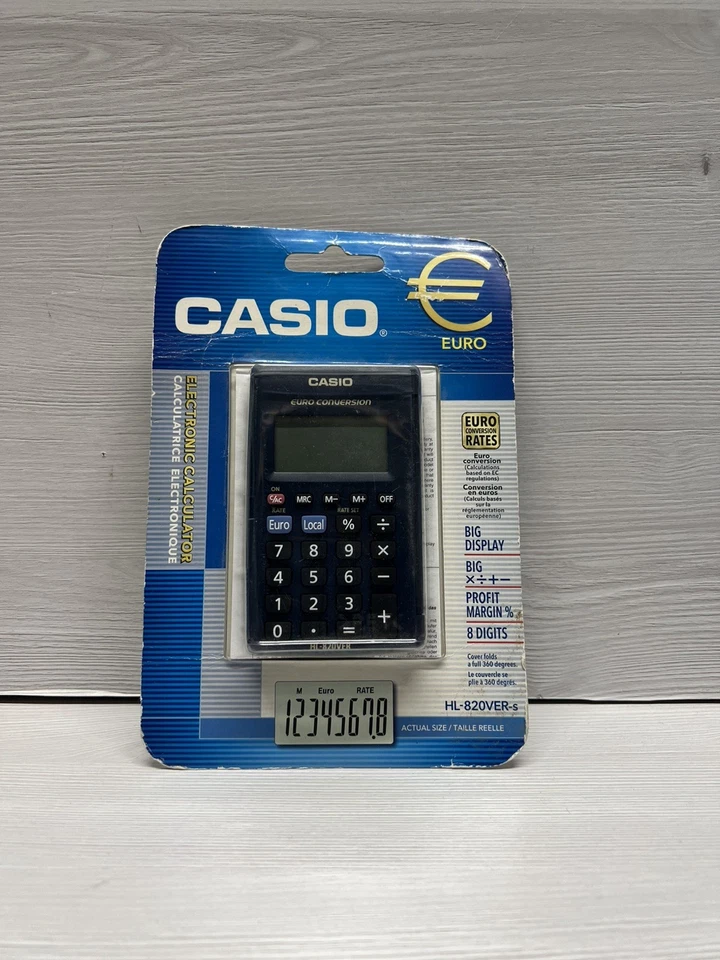 Casio HL820VER 8 DIGIT Euro Conversion Pocket Calculator