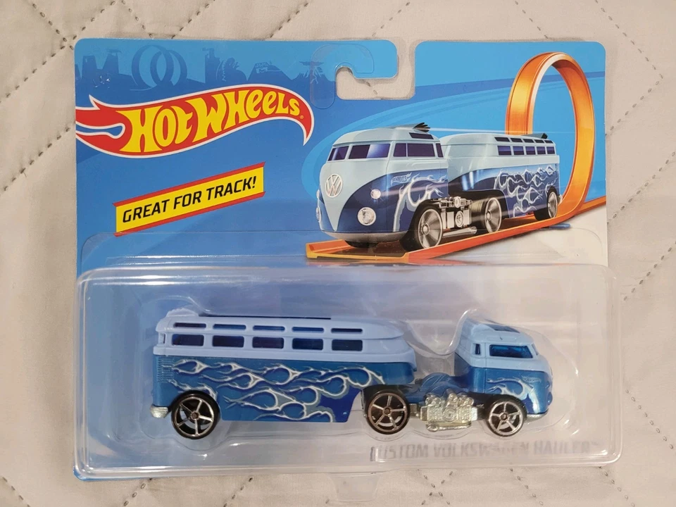 Camión Volkswagen 2018 Hot Wheels personalizado VW furgoneta llama azul  Foto 1 de 1