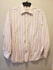 Ermenegildo Zegna Shirt Mens 42 16 1/2 Multicolor Striped Long Sleeve Button Up - Picture 1 of 12