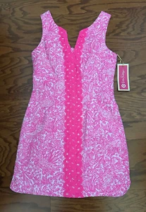 LILLY PUTLITZER for Target NWT Sheath Dress Womens 2 Textured Short Pink White - Picture 1 of 8