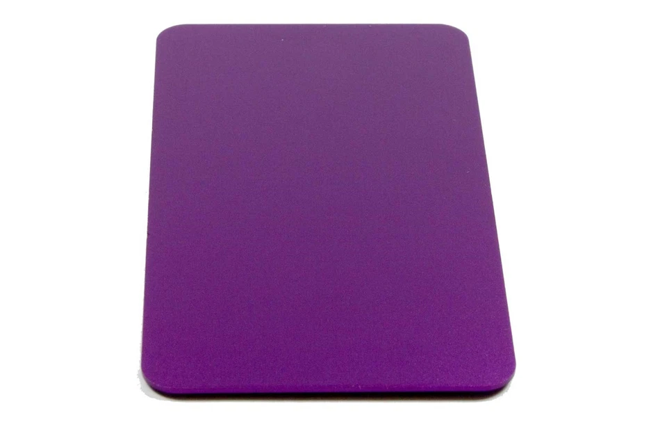 10 espacios en blanco de metal de aluminio anodizado color tamaño tarjeta de crédito 2,125 x 3,37 x 0,04 (1 mm) Foto 1 de 1