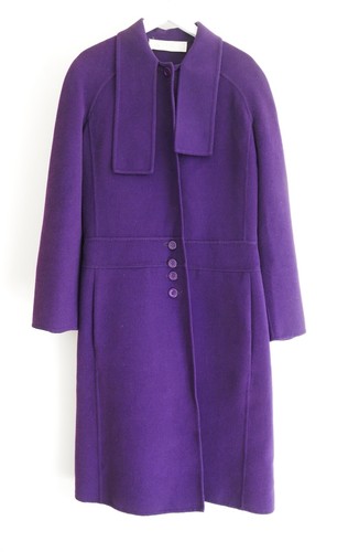 Cappotto cappotto Valentino viola lana e cashmere US6 UK10