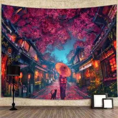 Japanische Mädchen Anime Poster XXL Wandteppich Wandbehang Fototapete Wandtapete - Bild 1 von 4