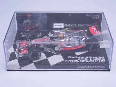 Minichamps 1/43 Vodafone Mclaren Mercedes MP4-22 Hamilton 2007 Australian GP NM - Image 1 of 4