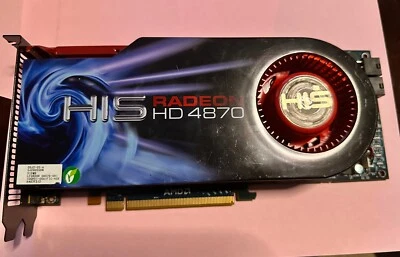 HIS Radeon HD 4870 512MB GDDR5 PCIe Dual Monitor DVI Video Graphics Card HD4870 - Image 1 of 4