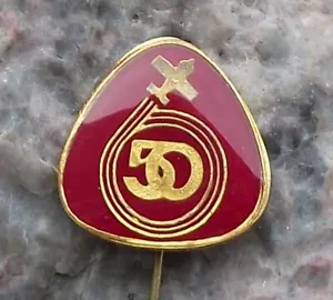 1984 Moravan Zlin Aviation Czech Aircraft Factory 50th Anniversary Pin Badge - Picture 1 of 4