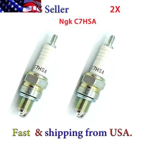 2 Ngk C7HSA Spark Plug Gy6 Chinese 49cc-150cc Scooter Pit Bike Atv Quad - Picture 1 of 1