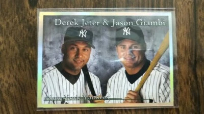(10)x DEREK JETER & JASON GIAMBI NEW YORK NY YANKEES SCI PLATINUM 1 DE 2000 TARJETA Foto 1 de 2