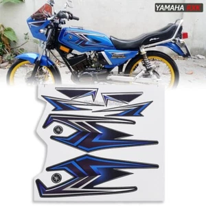 Sticker Custom Blue Fuel Tank Gas For YAMAHA RX-K Set L/R Pair Side RXK Concorde - Picture 1 of 6