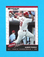 2001 Albert Pujols Donruss Rated Rookie Card #156 SN 353/500 Cardinals Rare HOF!