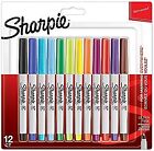 Sharpie Permanent Markers, Ultra Fine Tip, Assorted Fun Colours, Pack of 12