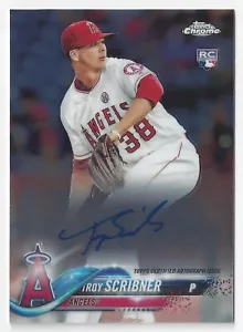 2018 Topps Chrome #RA-TS Troy Scribner RC Auto ~ Los Angeles Angels - Imagen 1 de 2