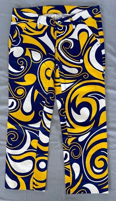 Pantalones capri de golf Loud Mouth cachemir remolino para mujer talla 2 Foto 1 de 4