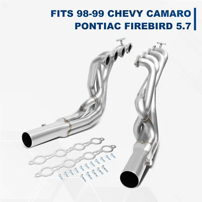 CABEZAL DE ESCAPE DE ACERO INOXIDABLE PARA CHEVY CAMARO PNTIAC FIREDIRD 1998-1999 5,7 L Foto 1 de 4
