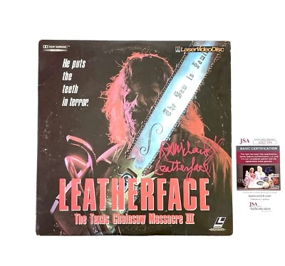Texas Chainsaw Massacre 3 Signed Laserdisc Movie Leatherface R.A. Mihailoff JSA — 第 1/4 张图片