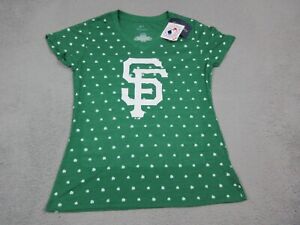 San Francisco Giants Shirt Womens Large Green Shamrock MLB Baseball Fanatics