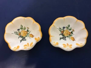 Paar französische handbemalte Schalen signiert vom französischen Künstler Roullet Renoleau - Bild 1 von 2