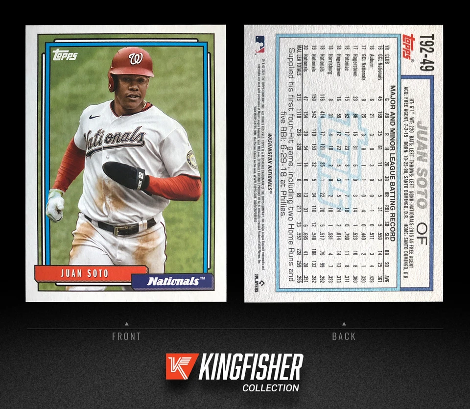 Juan Soto 2022 Topps Update '92 Redux #T92-49 Washington Nationals - Image 1 of 1
