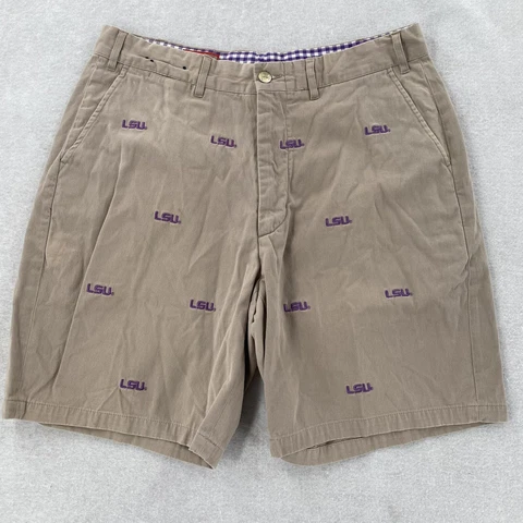 Pennington & Bailes LSU Tigers Stadium Purple Embroidered Chino Shorts Mens 34 Cover