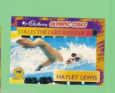 #D67.   HAYLEY  LEWIS, SWIMMING, CADBURY CHOCOLATE OLYMPIC  STAR CARD