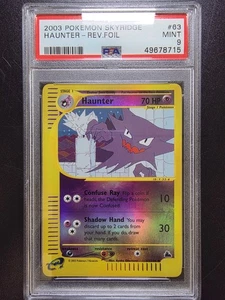PSA 9 Haunter Reverse Holo 63/144 - 2003 Skyridge Rare E Series Pokemon Card - Picture 1 of 2