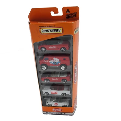 Matchbox Coca-Cola Cars 5 Pack Gift Set Mattel Wheels 1:64 Die-Cast - Image 1 of 4