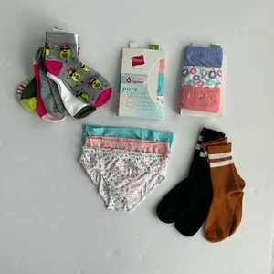 Hanes -Back to School Girls' Underwear & Socks Bundle – 17 Pieces Total - Picture 1 of 2