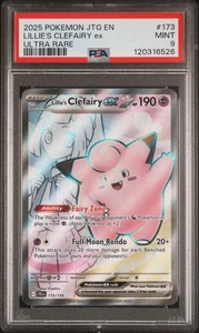 Pokémon JTG En-Journey Together 2025 ultra raro #173 Lillie's Clefairy ex PSA 9 - Imagen 1 de 2