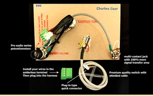 EVH Wolfgang Solderless Wiring Upgrade + Bourns M17 Pots + Coil Split +USA Specs - Picture 1 of 16