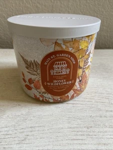 New Bath & Body Works Honey Wildflower 3 Wick Candle 14.5 Ounce - Picture 1 of 4