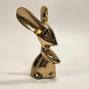 Estatuilla de ratón de latón vintage orejas grandes - pisapapeles ROC Taiwán - Imagen 1 de 7