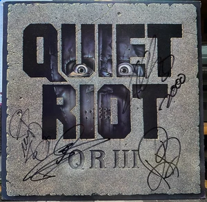 Autographed Auto SIGNED Quiet Riot – QR III LP Record 1986 Pacha USA Vinyl - Picture 1 of 2