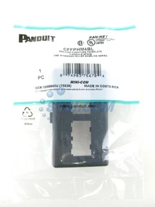 Panduit CFFPHM4BL Mini-Com Piastra frontale per mobili a 4 porte, Nero, Serie HM ~STSI - Foto 1 di 4