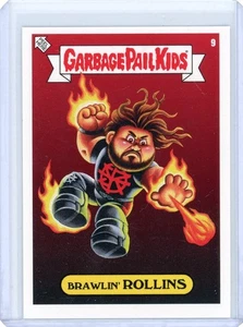 BRAWLIN ROLLINS WWE WRESTLING x TOPPS GARBAGE PAIL KIDS GPK 2019 ON-DEMAND CARD - Picture 1 of 2