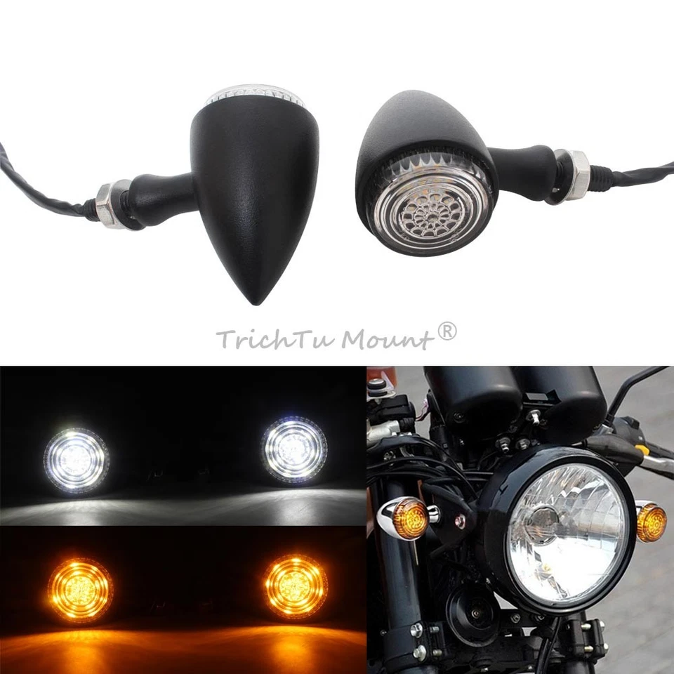 Luces traseras LED de bala para motocicleta para Honda Yamaha Foto 1 de 4