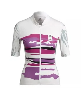 Size S- Adidas Women’s The Jersey TM Cycling, White / Black. Full Zip NWT $150 - Picture 1 of 11