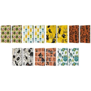 OFFICIAL emoji® HALLOWEEN PATTERNS LEATHER BOOK CASE FOR APPLE iPAD - Picture 1 of 13