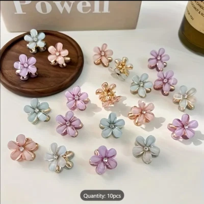 Lindo accesorio 10 piezas pinza para agarrar flores pequeñas color mezclado regalo de vacaciones Foto 1 de 4