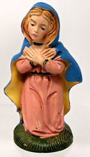 Vintage Nativity Figure KNEELING MARY Italy Resin 4in Replacement No. 238
