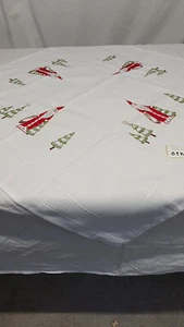 Vintage Hofmann 100% Polyester Christmas Tablecloth 31" Square - 330 - Picture 1 of 9