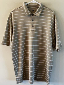 NIKE GOLF MENS POLO SHIRT STRIPES SIZE LARGE - Picture 1 of 6