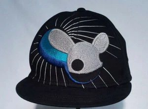 DEADMAU5 DJ Billete Plano Snapback Bordado Logotipo Musical Negro Azulado Gorra Sombrero - Imagen 1 de 8
