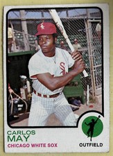 1973 Topps Carlos May Baseball Card #105 White Sox Outfield Low-Grade O/C