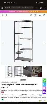 Libra Fitzroy Bronze Metal Modular Shelving Unit - Image 1 of 4