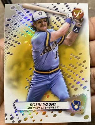2023 Topps Pristine ROBIN YOUNT Gold Refractor 46/50 Milwaukee Brewers #179 - Image 1 of 3