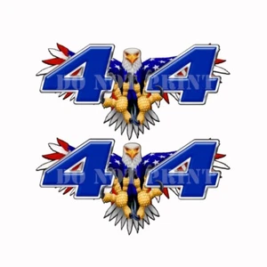 4X4 NO OFFROAD BLUE Decal American Flag EAGLE Sticker Truck EG184NOR 2Pk - Picture 1 of 3