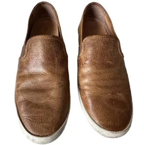 Frye Women’s Loafer Tan Leather Slip On Shoes Casual Flat Comfortable Size 9 M - Picture 1 of 14